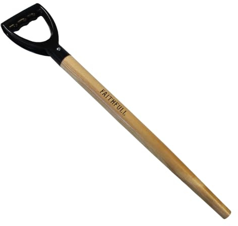 Faithfull Schaufelstiel aus Eschenholz mit Kunststoff-Griff, konusförmig, 71 cm