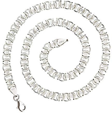 925 Silberkette: Königskette flach Silber 7mm 55cm - KKFL-70-55