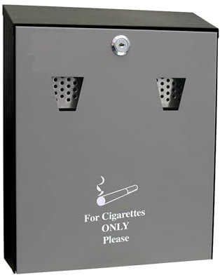 Cathedral Products Outdoor Ashtray with 3.1L Ash Bin & Integrated Extinguisher Panel