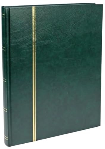 SAFE 115-3 album pour timbres avec 32 pages blanches, couverture en cuir de luxe (vert)