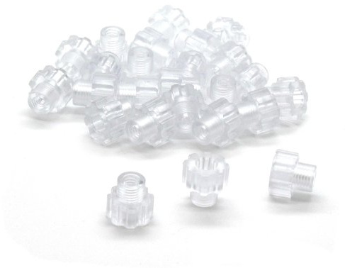 Fasten Tight Clear Polycarbonate 10-24 Knurled Thumb Nuts 25pack