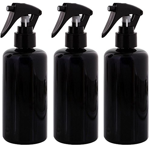 Mironglas Sprüh-Flasche 200 ml Kosmetex Violett-Glas mit Sprühkopf Zerstäuber, leer, 3× 200 ml