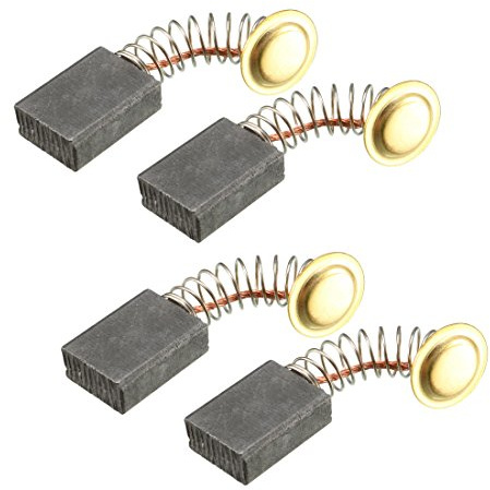 sourcing map 4 Pcs Escobillas de Carbón 16mm x 12,5mm x 6,5mm | Motosierra Eléctrica Herramienta Eléctrica, Pieza de Reparación de Repuesto