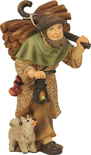 Dekop Krippenfigur Hirte mit Holz und Laterne passend für 11cm Figuren (444444635285031)