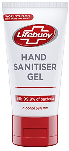 Lifebuoy Sanitising Tube alcohol-based hand sanitiser gel Hand Sanitiser to fight germs 50 ml (Pack of 12)
