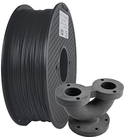 TOPZEAL Kohlefaser Gefüllt Polycarbonat Filament 1.75mm, PC-CF Schwarz Filament, Maßgenauigkeit +/- 0.05mm, 1KG (2.2LBS) Spule für 3D Drucker