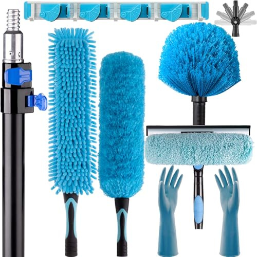 APMOLAR 20 Foot High Reach 5-to-12ft Long Duster for High Ceilings Fan Cleaner with Sturdy Lightweight Extension Pole