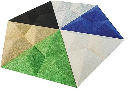 ToeWoe Hexagon Studio Absorption Panels Sound Absorbing Foam High Density Echo Sound Absorber, 3D Beveled Edge Decorative Wall Panels (Color : Style2)