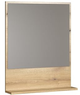 trendteam smart living - PureBliss - Wandspiegel - Evoke Eiche - (BxHxT) 60 x 74 x 14 cm - Badezimmerspiegel mit 60cm Ablagefläche - kratzfest