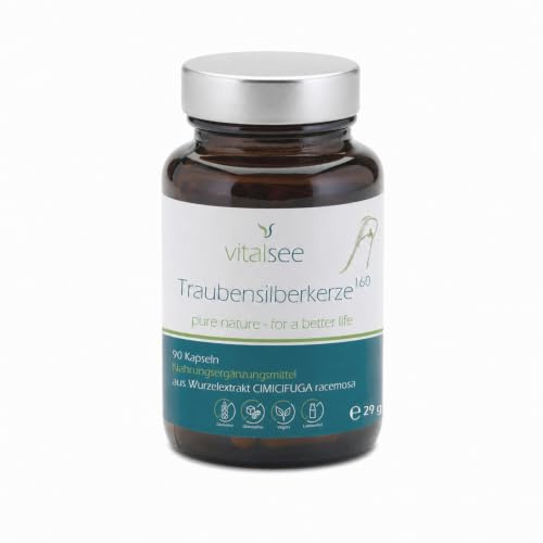 Vitalsee TRAUBENSILBERKERZE 160 – 90 Kapseln - Vegan, Glukose-, Gluten- und Laktosefrei