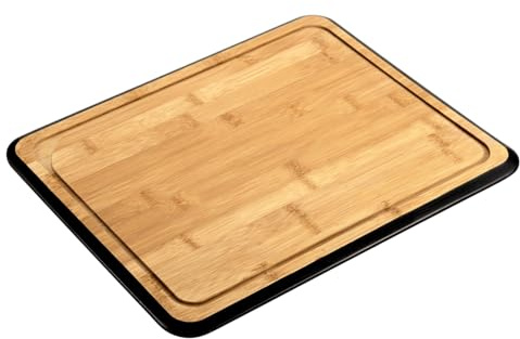 KESPER | Schneidbrett, Material: Bambus, Maße: 40 x 30 x 1,6 cm, Farbe: Braun, Schwarz | 58290