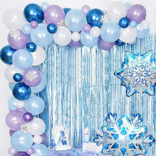 79PCS Frozen Luftballons - Aluminiumfolienballons für Kindergeburtstagsparty - Elsa und Anna Mottoparty Dekoration