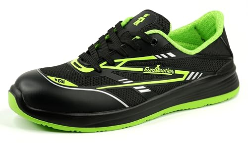 EuroRoutier Hybrid Tech S1 SRC, Chaussons, Chaussures de sécurité (Vert, Système Taille Chaussures EU, Adulte, Numérique, Moyen, 43)