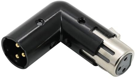 KJDKNC Adaptador de conector de audio en ángulo de 3 pines a hembra para artistas y grabaciones