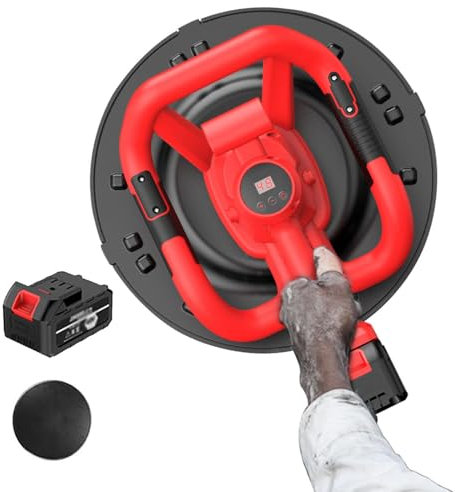 LTEJUMQ Lisciatrice per Superfici di Pareti in Cemento, Levigatrice per Cemento, Levigatrice Portatile per Superfici di Pareti in Cemento con Display LCD, 25000mA