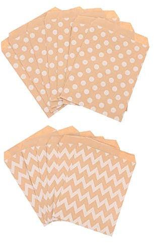 JEWEDECO 100piezas Papel Kraft para Pan Chuches y Cumpleaños Bolsas Multifuncionales para Fiestas