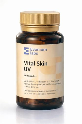 Vital Skin UV Polypodium Leucotomos 60 Cápsulas Fotoprotección Oral con Probióticos Protección Solar Desde Dentro UVA UVB Luz Azul Antioxidante piel, Manchas y Cuidado Cutáneo Vitamina C E y Niacina