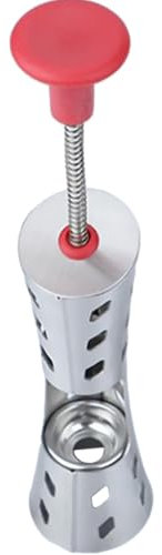 GRIRIW Manueller Kirschentkerner Edelstahl Fruchtkernentferner in Rot Vielseitiges Obstpitter Werkzeug Für Kirschen Rote Datteln Und Kleine Früchte Langlebig Und Sicher Für Küchengebrauch