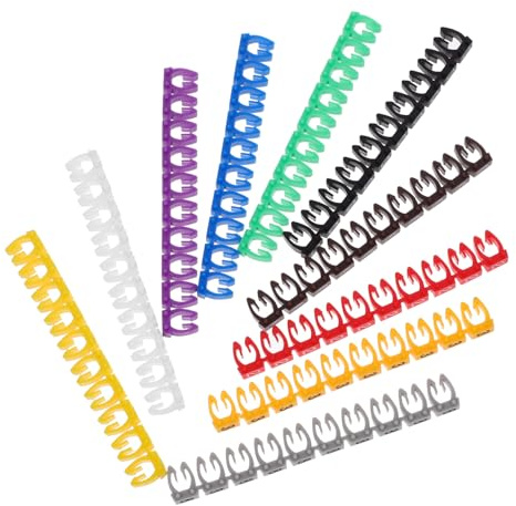 Holibanna Marcatore Per a Clip 100 Pezzi Etichette Identificative Per Elettrici Multicolori Marcatori Riutilizzabili Per -te