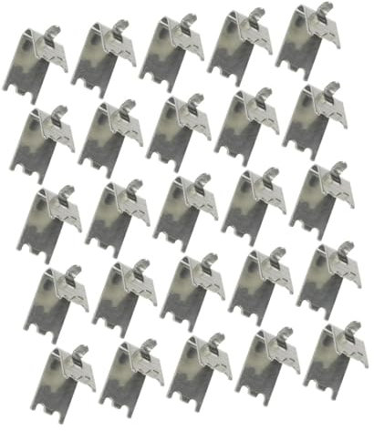 Angoily 25pcs Refrigerator Shelf Clips Stainless Steel Freezer Shelf Support Hooks Metal Cooler Replacement Brackets for Fridge Shelving