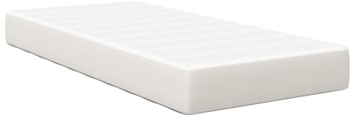 vidaXL Materasso Rectangolare in Schiuma Viscoelastica Panna 90X200Cm Superficie di Riposo Sintetica Interna Design Moderno Perfetto per Camera da Letto Supporto Confortevole Adulti Alta Densità Solu