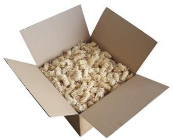 Anzündwolle 10 kg - Kaminanzünder, Holzwolle Anzünder, Feueranzünder
