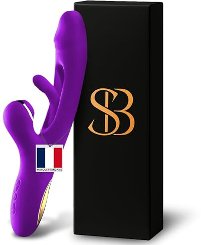 Vibromasseurs sex toýs femme I 3EN1 gode vibro-masseur sextoy vibromasseur I Sextoyse Femme Clitoridienne 7 modes de battement et 14 modes de vibration Stimulateur Point G & Clitoris I Violet Elixir