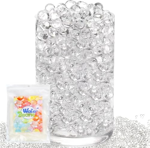 50.000 Stück Wasserperlen Durchsichtig, Deko Wasserperlen für Pflanzen in Vase, Gelkugeln Durchsichtig für Schwimmende Perlen, Schwimmende Kerzen, Hochzeits Mittelstück, Vasenfüller, Christmas