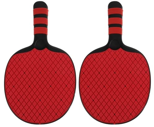 Supvox 2 Tischtennisschläger Penhold Standardgriff Kunststoffoberfläche rutschfest für Anfänger Training Freizeit Rot