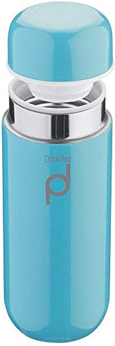 Drink Pod Vacuum Insulated Flask, Stainless Steel, Blue, 200ml