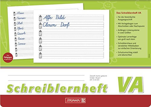 Brunnen Schreiblernheft A4 quer, 16 Blatt (2er Pack, Lineatur VA)