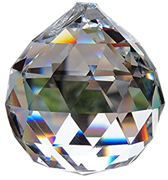 YOKER 40 mm Clear Crystal Ball Prisms Pendant Feng Shui Suncatcher Decorating Hanging Faceted Prism Balls