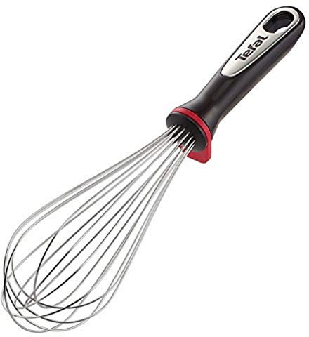 Tefal Ingenio INOX Fouet Acier Inoxydable, INOX, Noir, Rouge 35,15 x 9,2 x 7 cm K1181714
