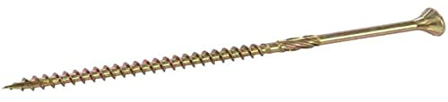 Fixman 600792 Verzinkte Spanplattenschrauben, 100er-Packung, Gold, 5 x 70 mm