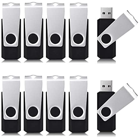 Aiibe - Chiavetta USB da 4 GB, 4 GB, confezione da 50 unità USB 2.0, con chiavetta USB da 4 GB, colore: Nero