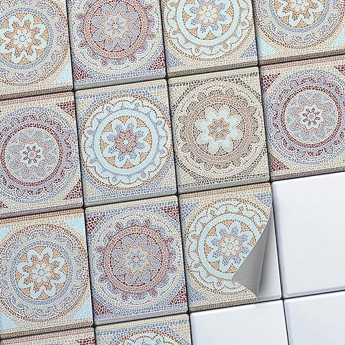 CREATISTO Klebefliesen Stickerfliesen Fliesenfolie - Klebefolie Aufkleber für Wand-Fliesen I Klebefliesen Deko Folien für Fliesen in Küche u. Bad/Badezimmer (20x25 cm I 30 -Teilig)