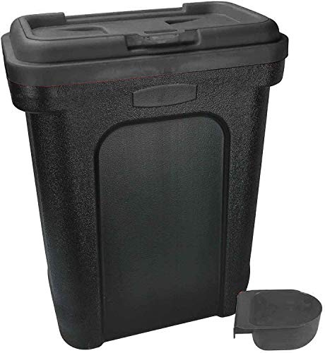 Pilot Imports Pet Dry Food Storage Bin Container Dog Cat Animal Bird Seeds Storage Box Tub (Grey)