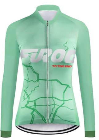 UGLY FROG Neueste Damen Winter Fahrradbekleidung Set Lang Verdickte Radtrikot Fahrradtrikot Langarm Wärmehaltung/Atmungsaktiv/Schnelltrocknend/Hochelastisch