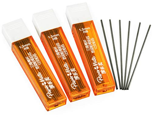 Paper Mate Mechanical Pencil Refill Leads - 1.3mm HB Lead - 3 Tubes of 12 Leads - 36 Leads