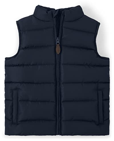 Gymboree Boys and Toddler Zip Up Puffer Vest, Navy Slate, 10
