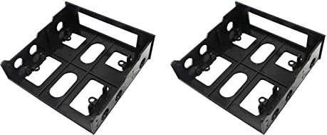 LAUGHERER 2 x 3,5 auf 5,25 Disketten-zu-optisches Laufwerkschacht Montagehalterung Konverter für Frontpanel USB Hub Festplattenbox