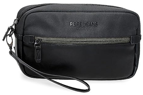 Pepe Jeans Grays bolso de mano Negro 24,5x15x6 cms Poliéster