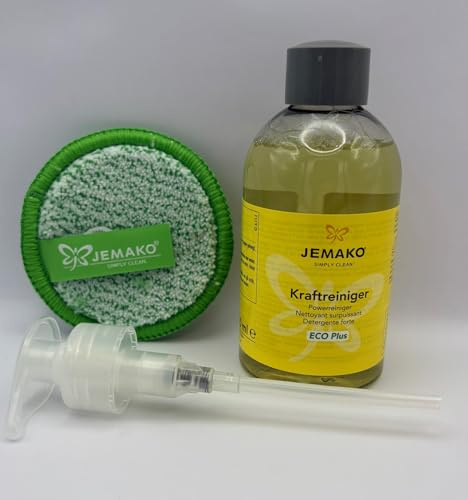 Jemako Kraftreiniger 250 ml + Schaumpumpe + DuoPad mini grüne Faser -SETPREIS-