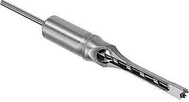 CoCud Vierkantlochbohrer, 1/4 Vierkant-Hohlmeißel aus hochwertigem Kohlenstoffstahl mit Etui - (Anwendungen: für Holzbohrungen und Reparaturen)
