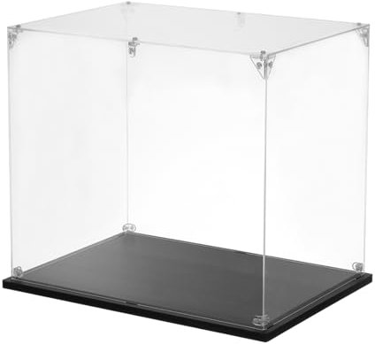 QUARKZMAN Acryl Display Case, 10''x10''x10'' Klarer Display-Box Aufbau Staubdichte Display-Box Aufbewahrungsorganisator für Sammlerstücke Action-Figuren