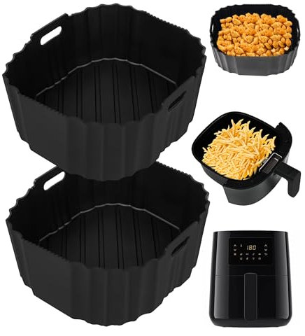 Smlntbu Airfryer Silikonform Kompatibel für Philips Essential 4,1L (HD9252, HD9200, HD9255), 2PCS Silikon Backform Wiederverwendbar anstelle Backpapier für Heißluftfritteuse Zubehör