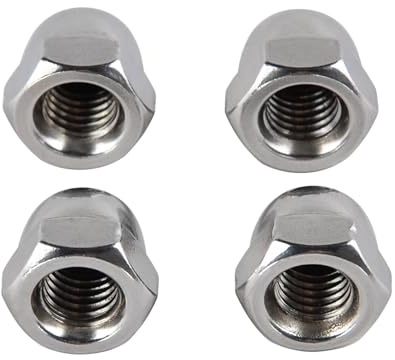 4 x Universal Motorrad 10mm M10x1.25 Hutmuttern for Stahl Hutmutter Sechskantkopf Blindmuttern