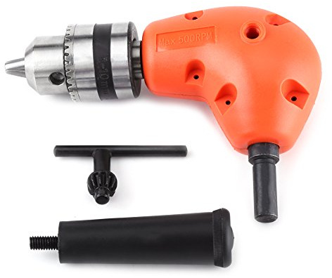 Mandrino ad angolo retto per trapano elettrico, adattatore 90° con gambo tondo da 9,5 mm e impugnatura ergonomica per lavori in spazi ristretti