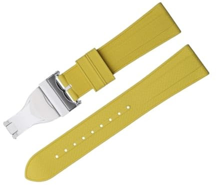 Für Tudor Armband M79360.M79363, Edelstahl-Faltschließe, Black Bay 1958 GMT, 41 mm Zifferblatt, 22 mm flaches Ende, weiche Fluorkautschuk-Uhrenarmbänder