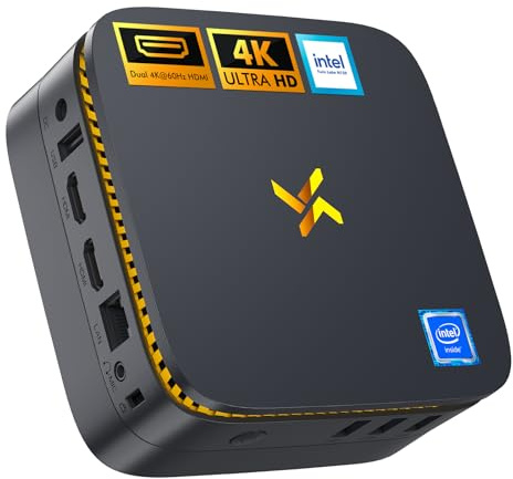 Huidun H30 Mini PC Twin Lake N150 (Supera al N97, hasta 3.6 GHz) 16GB RAM 512GB M.2 SSD Micro PC W-11 Pro, Doble Pantalla 4K @60Hz Mini Ordenador para Oficina y Negocios, Multitarea eficiente